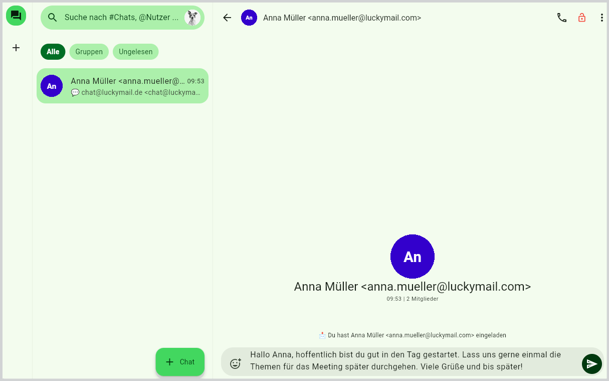 luckychat_Private%20Unterhaltung%20Nachricht%20schreiben_15